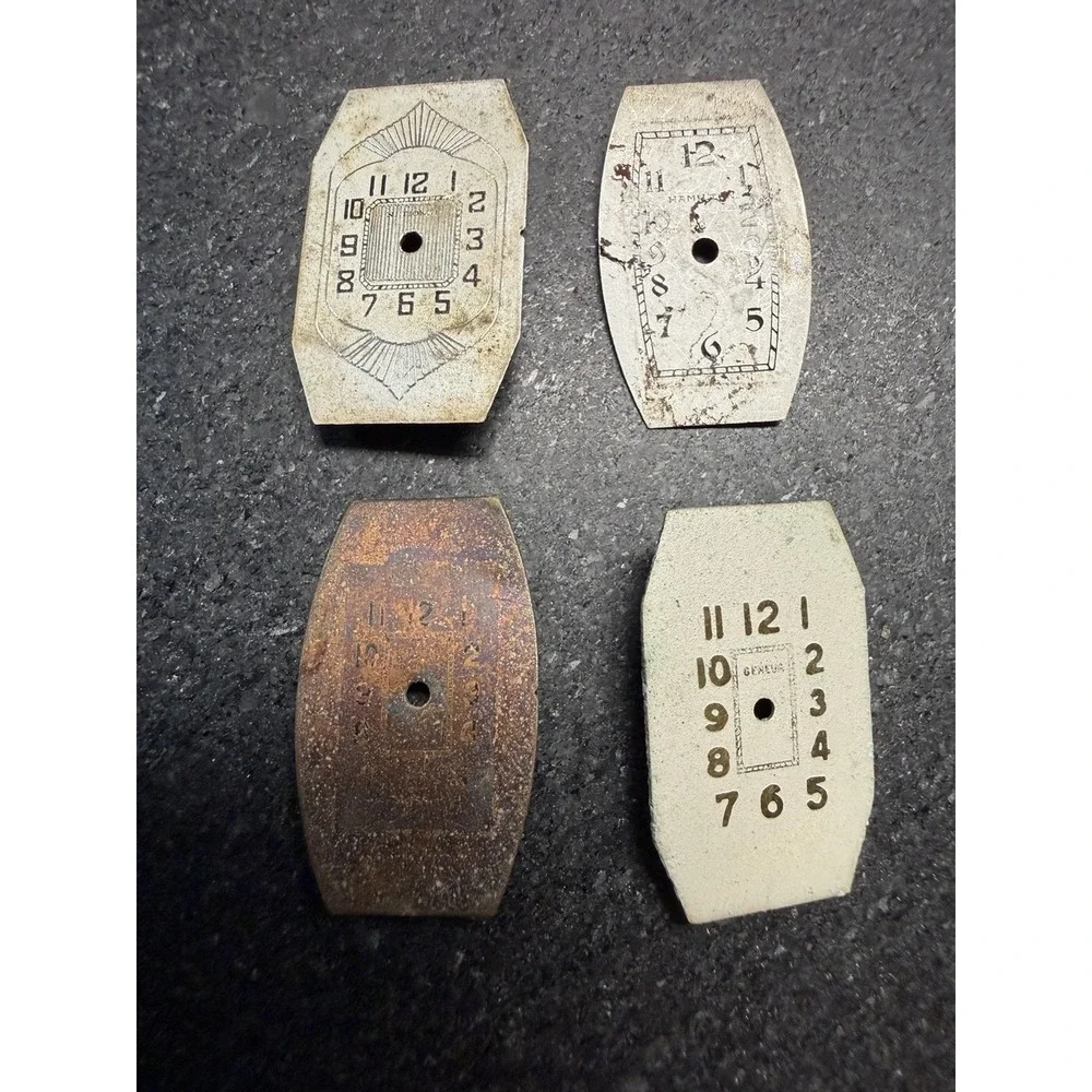 Watch Dial Lot 47 Pieces Bulova Elgin Waltham Gruen Art Deco Parts
